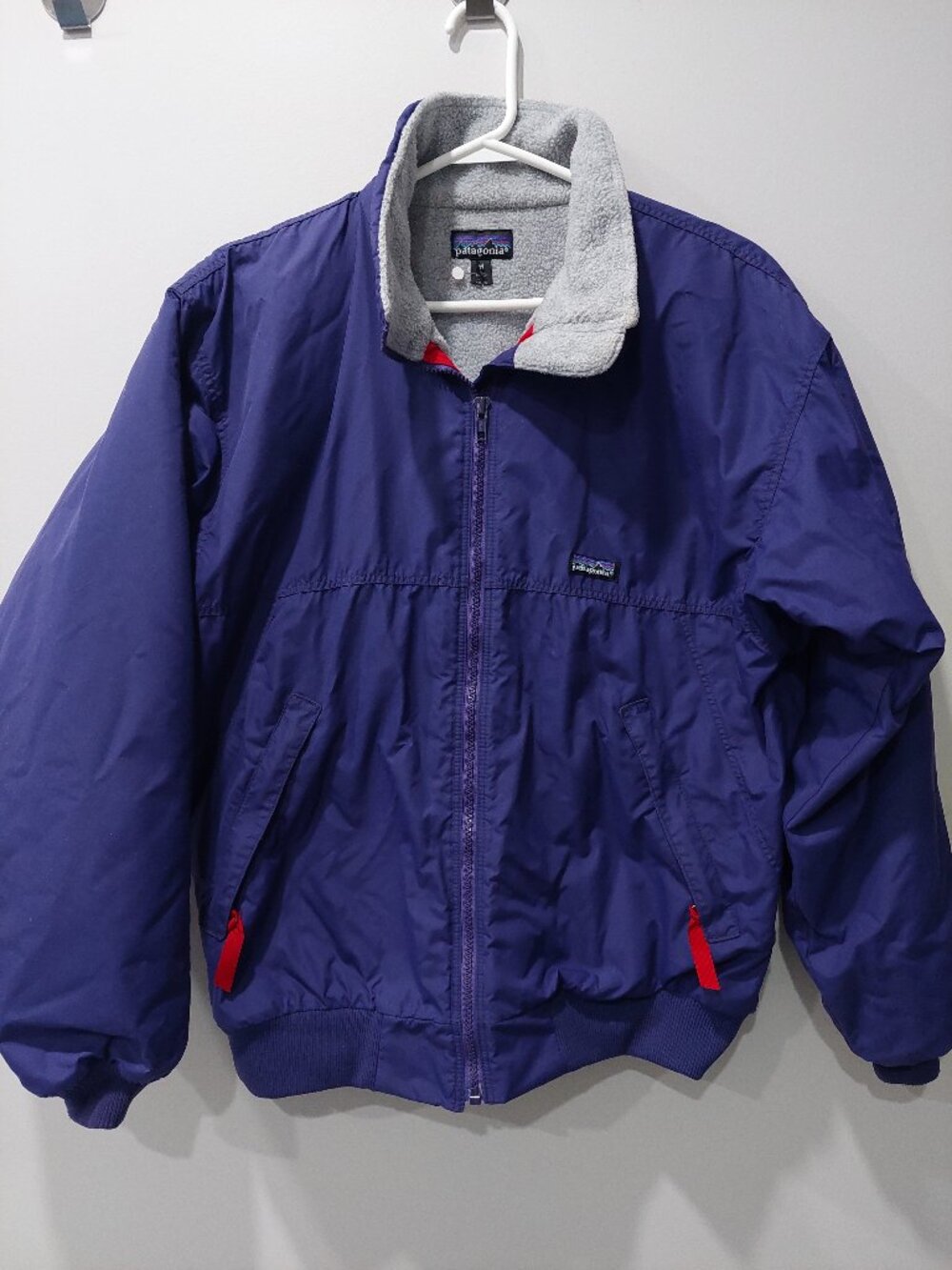 VINTAGE Patagonia Synchilla Shell Bomber Jacket Mens M Purple USA Made